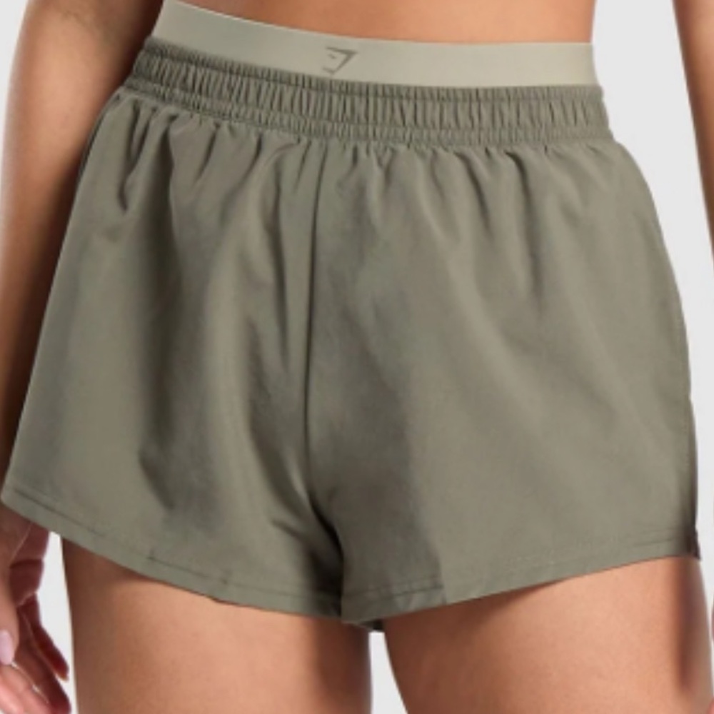 GYMSHARK KAKI Athletic Shorts